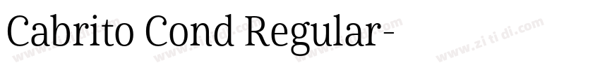 Cabrito Cond Regular字体转换